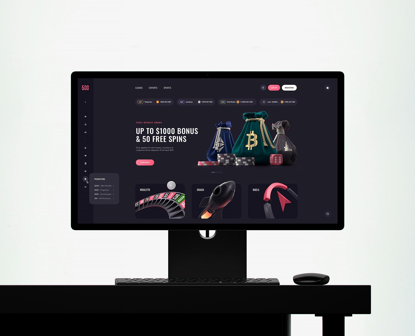 Casino Design for 500 Casino by iGaming Studio