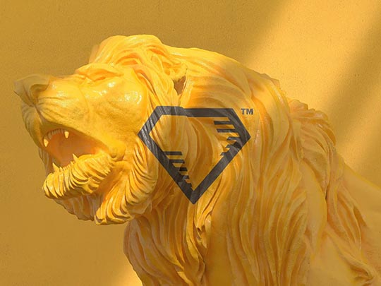 Hero image of Online Casino Africa Affiliate website logo on an lion