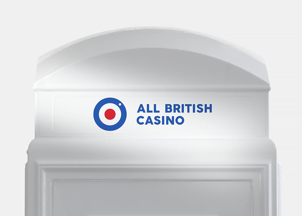 All British Casino's logo on a phone booth.