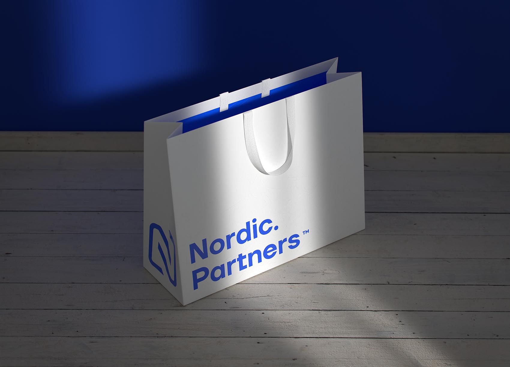 Nordic Partners branded merch paper bag