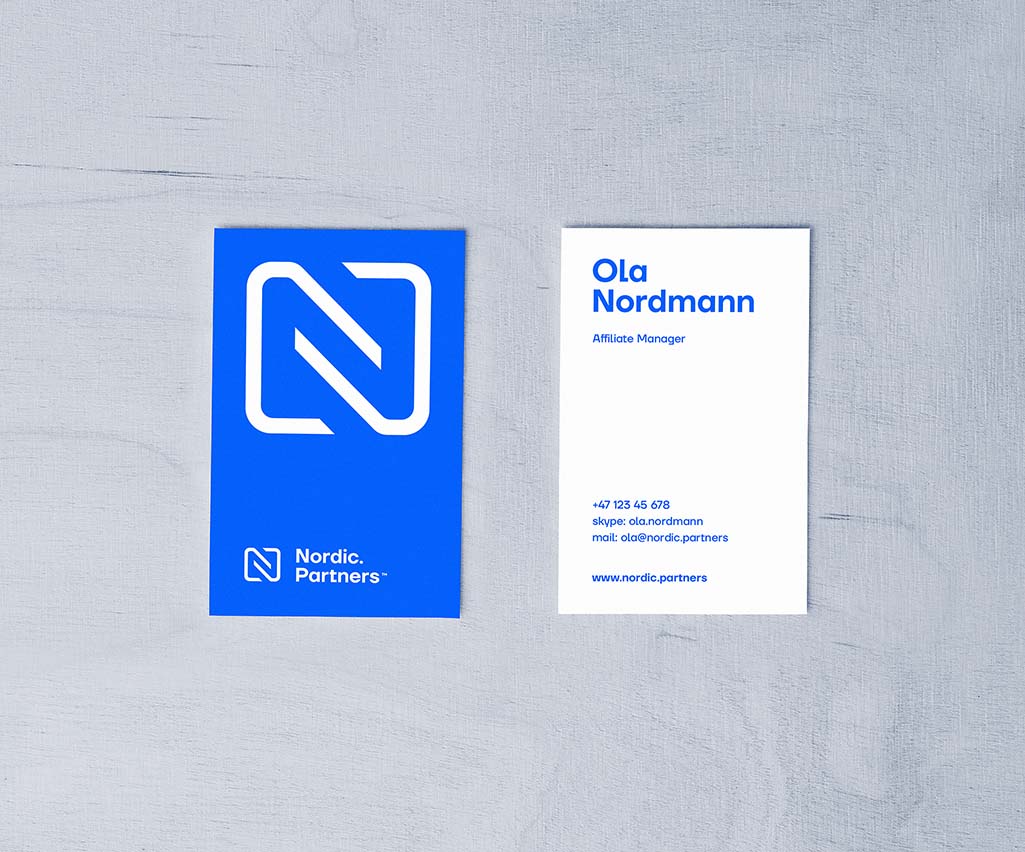 Nordic Partners bold business card design