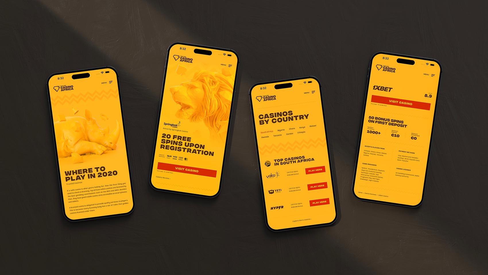 Online Casino Africa website pages in iphones