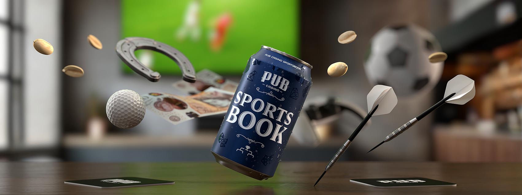 Pub Casino illustration for its Sportsbook Page