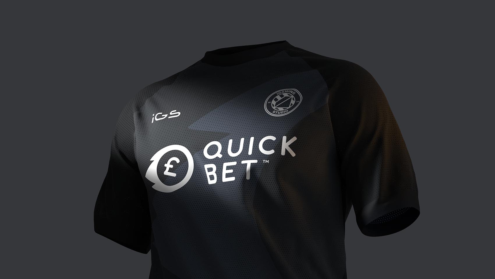 QuickBet.com's logo on a fictional football jersey